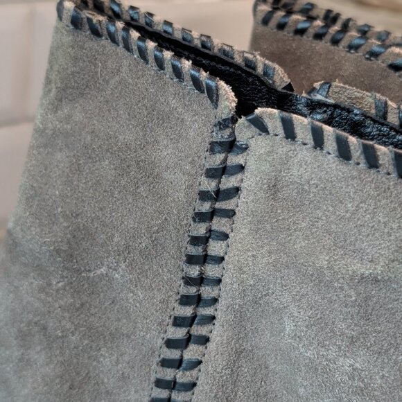 Charles by Charles David Naya Grey Suede Wedge Boots – Size 7.5M - Picture 5 of 6